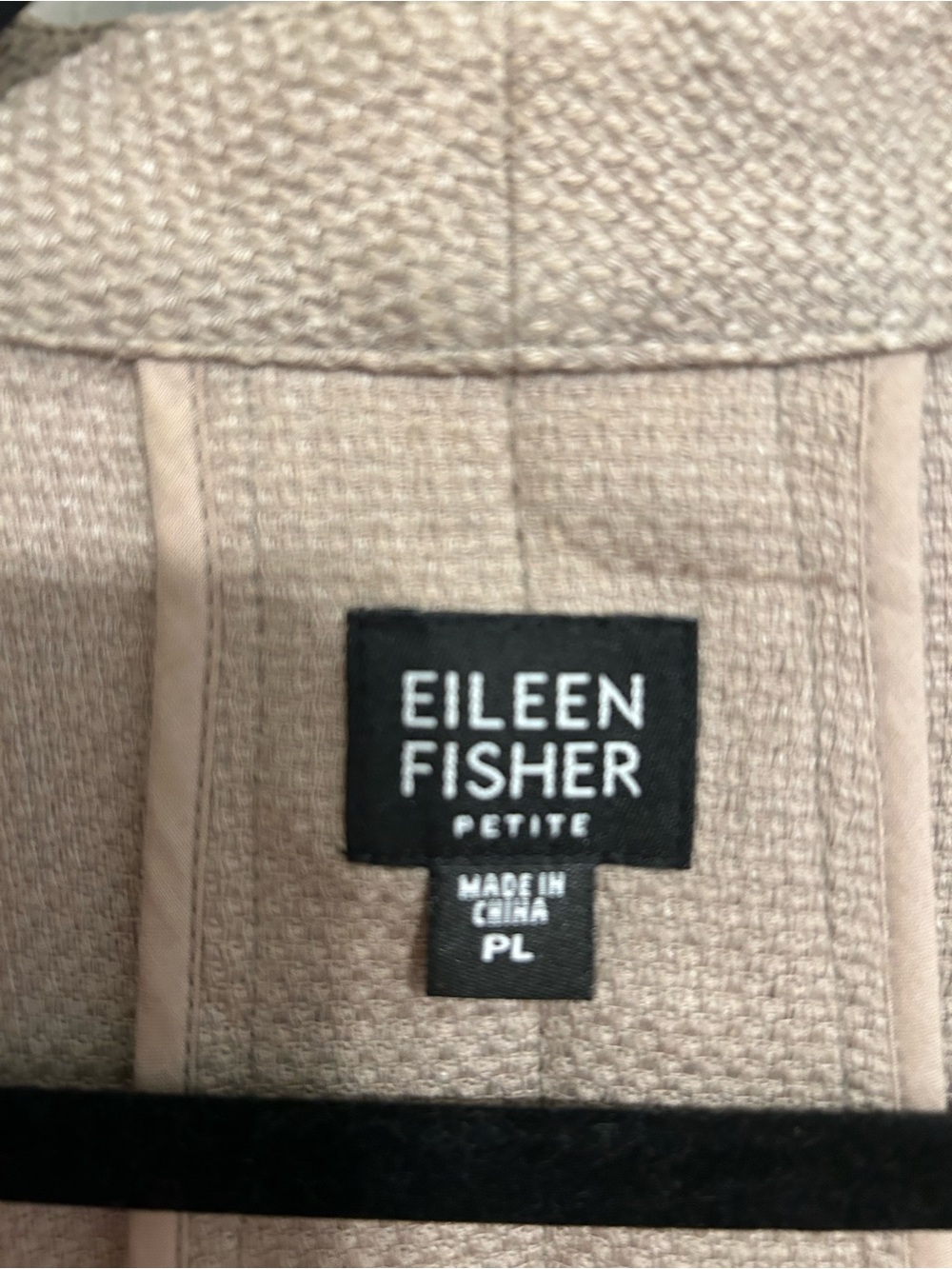 Eileen Fisher Open Front Textured Linen Blend Swing Jacket - Taupe - Picture 2 of 8